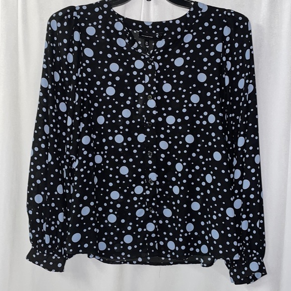 Who What Wear Polka Dot Blouse - Picture 1 of 5